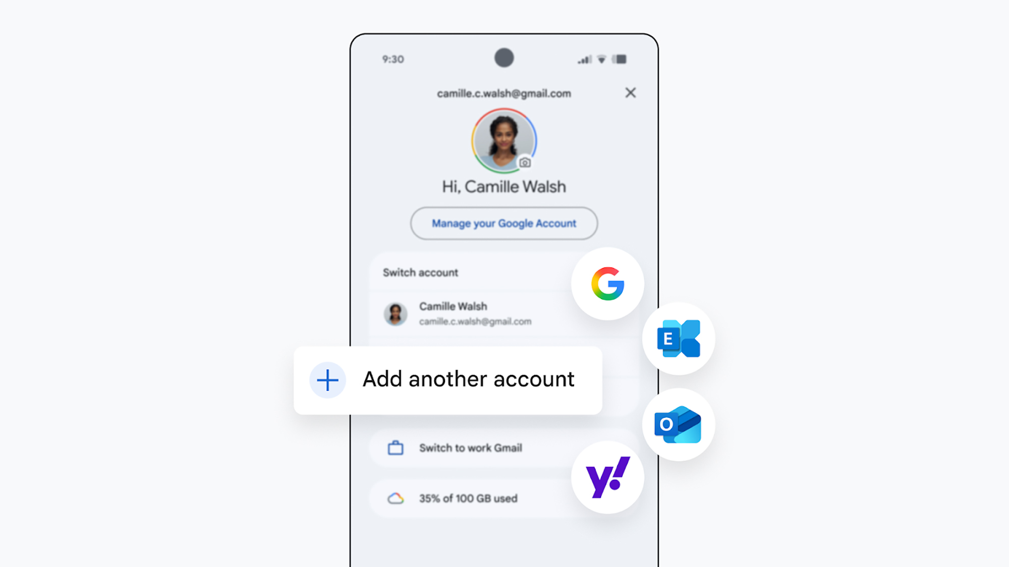 Adding accounts in Gmail