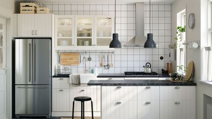 kitchen with white scheme by ikea