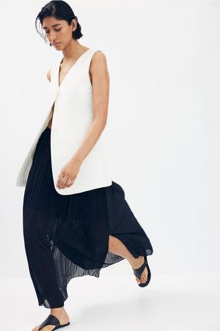 Pleated Chiffon Skirt