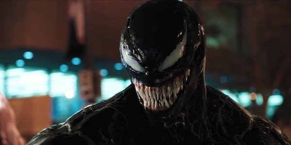 Venom about to eat criminal