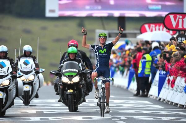 Rui Costa (Movistar) celebrates a fine win.