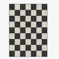 Jaque checkered stone rug