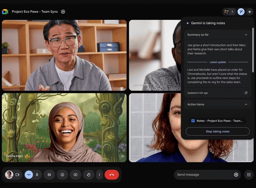 Google pops Gemini into Meet to 'take notes' for recaps and summaries