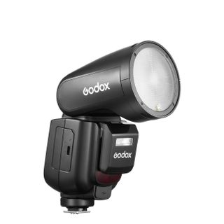 Godox V1Pro on a white background