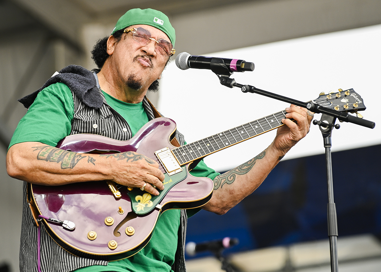 Leo Nocentelli performs during the 2025 New Orleans Jazz &amp;amp; Heritage Festival at Fair Grounds Race Course on April 25, 2025 in New Orleans, Louisiana