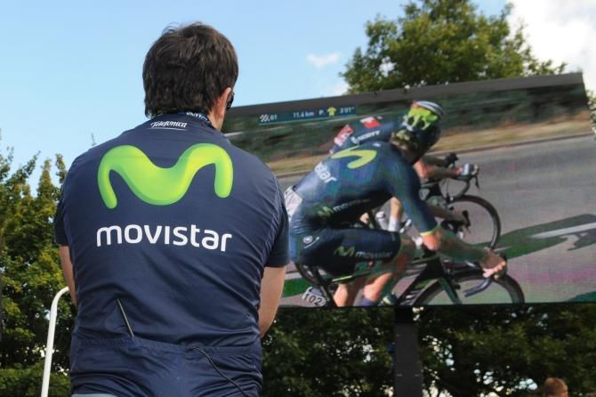 Movistar's Alex Dowsett on the big screen