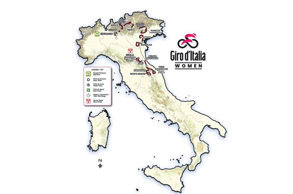 Giro d'Italia Women 2025 route reveals three summit finishes Aprica, Valdobbiadene and Monte