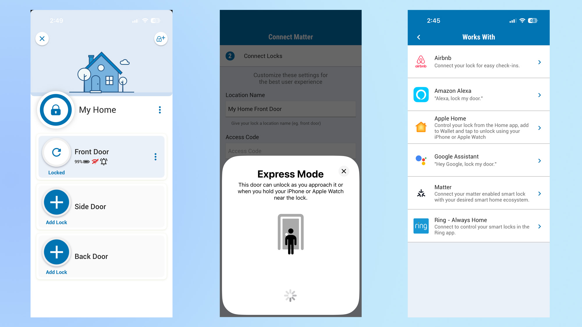 Schlage Sense Pro app