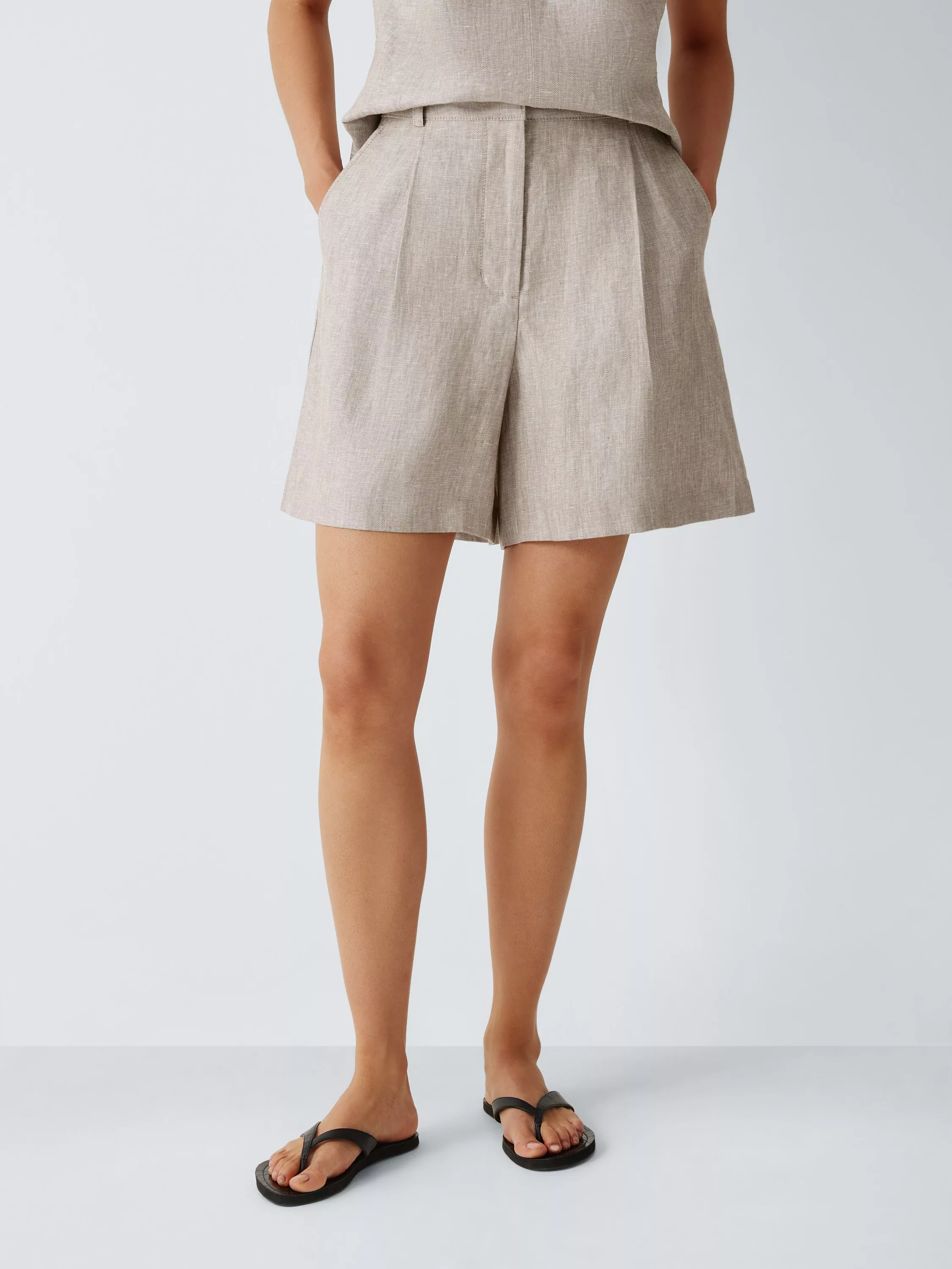 John Lewis Linen Shorts, Black