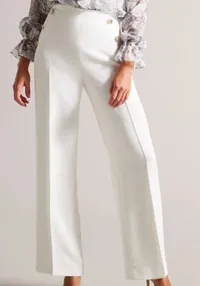Llaylat Embossed Button Wide Leg Pants | $185/£150 | Ted Baker&nbsp;