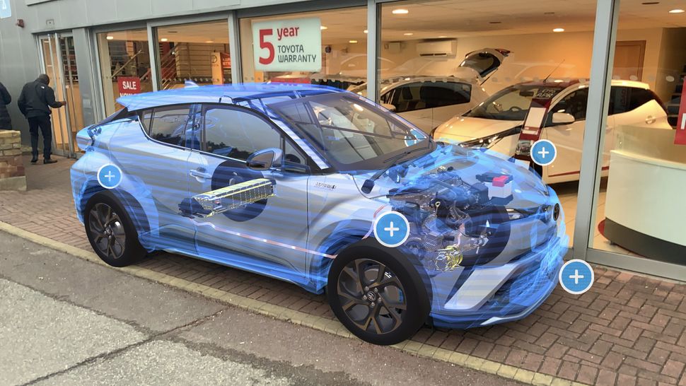 Toyota showrooms use augmented reality to let customers 'see' inside