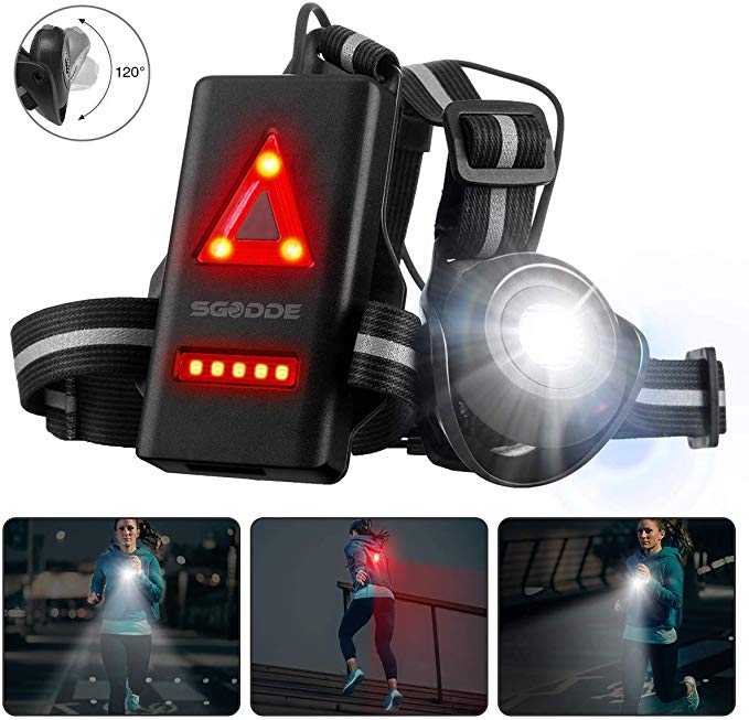 Running Lights. Chest Flashlight. Running Gear for Nighttime. Night Safety.