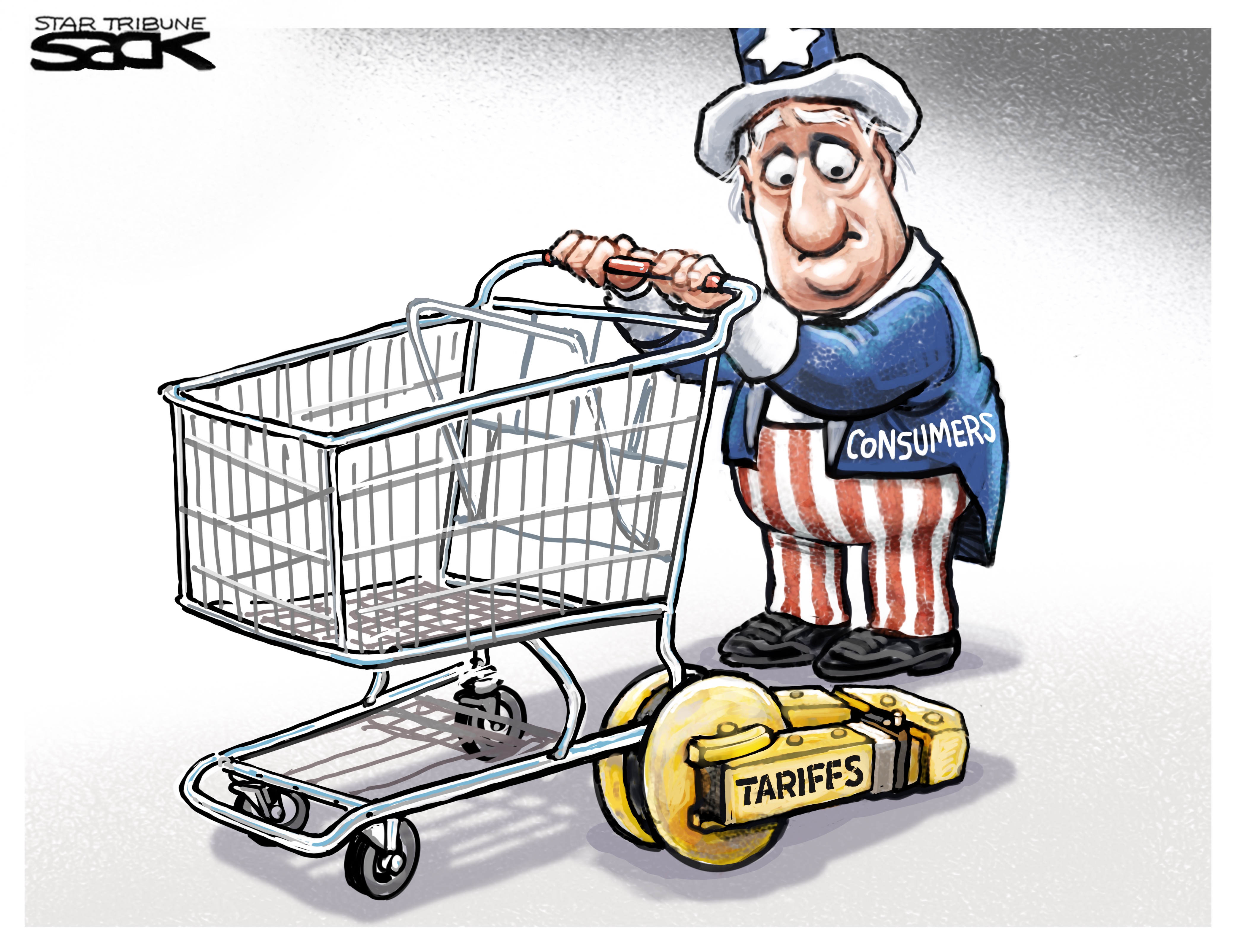Political Cartoon U.S. China tariffs raise | The Week