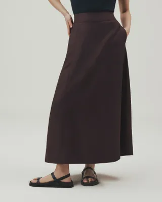 Women's Future-Linen Panelled Midi Skirt