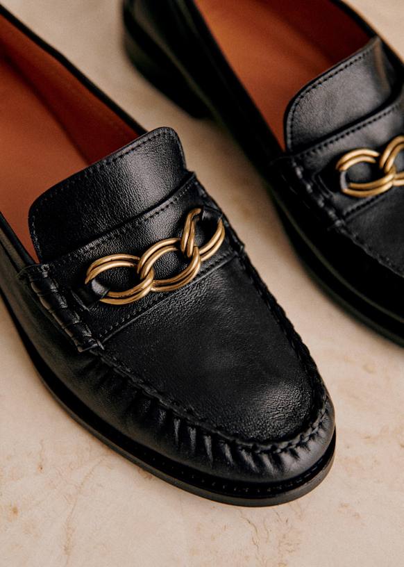 Vicky Loafers - Smooth Black - Bovine Leather - S&amp;eacute;zane