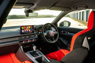 Honda Civic Type R front interior with red seat
