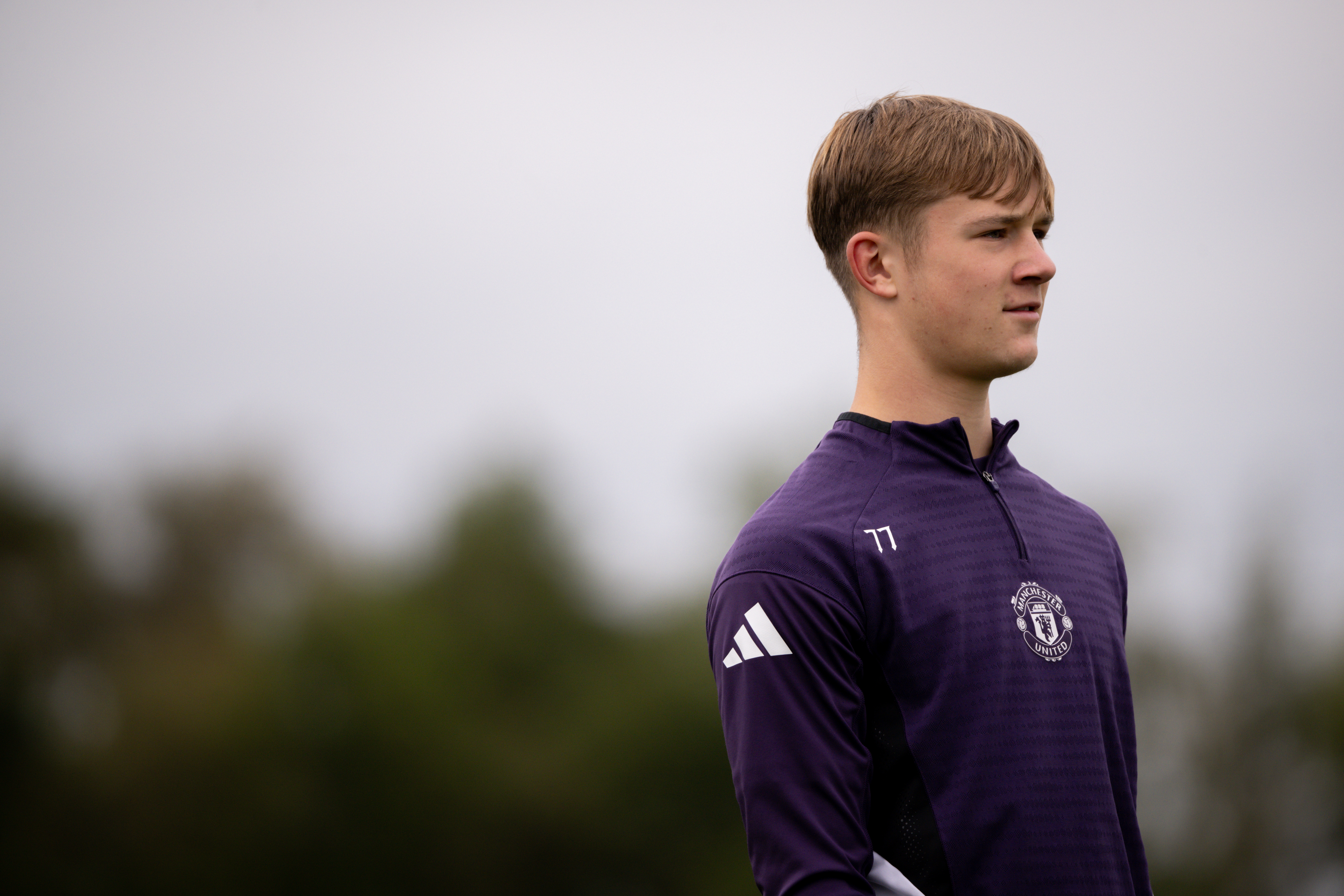 Manchester United's teenage midfielder Jim Thwaites