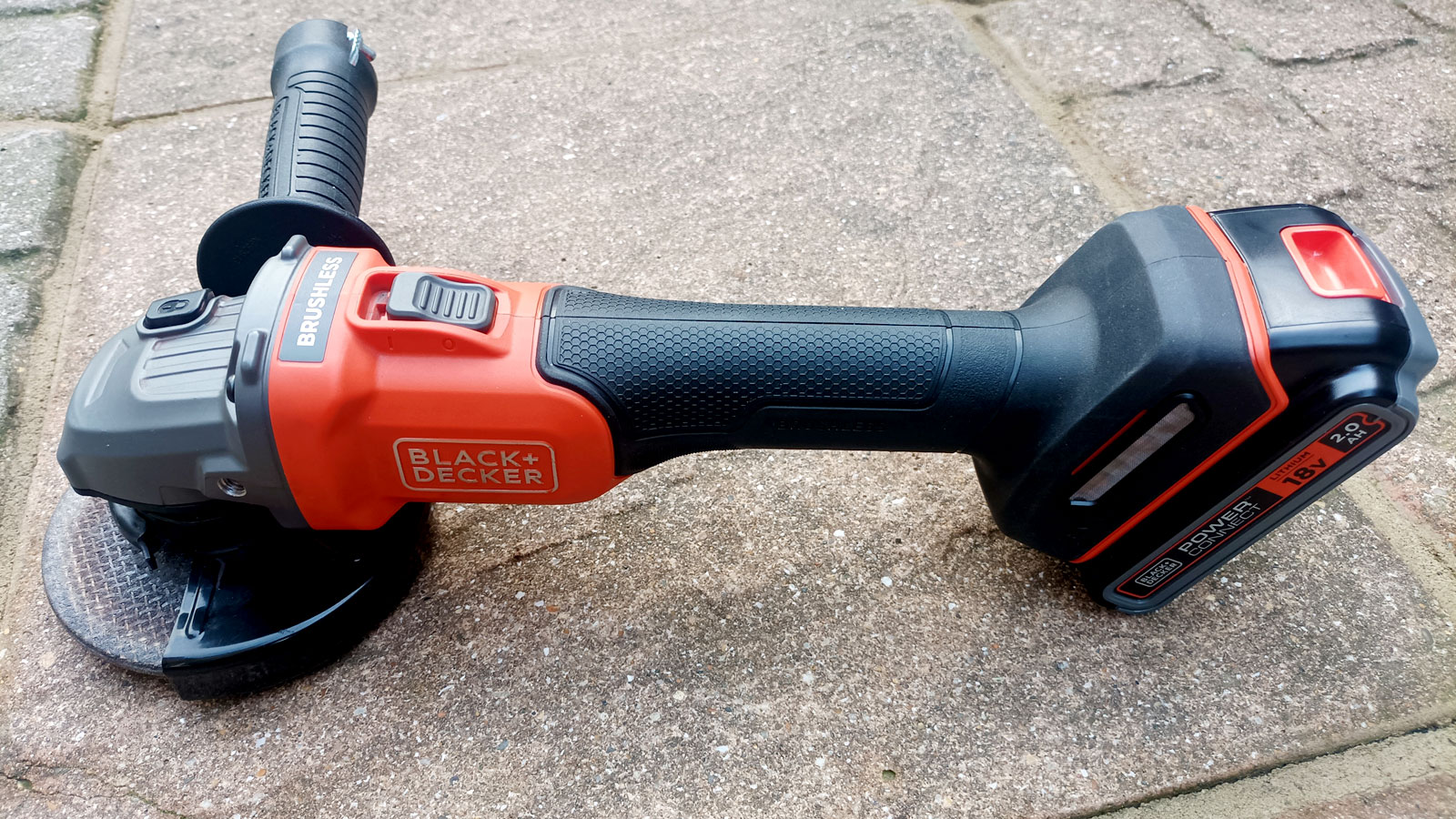 Black + Decker 18V Cordless Brushless Angle Grinder