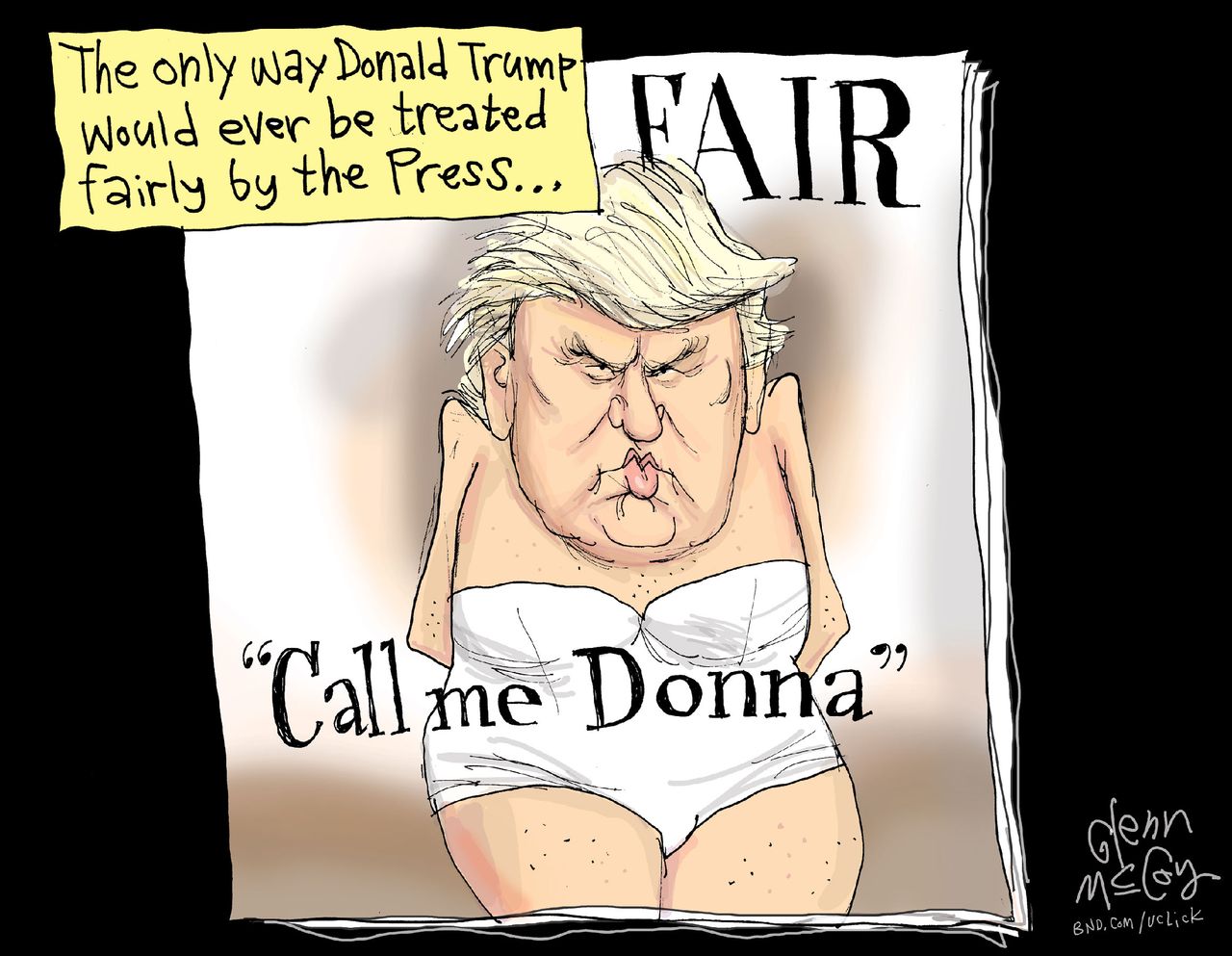 Political carton U.S. Donald Trump 2016 Caitlyn Jenner