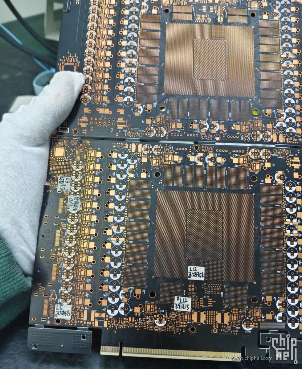 A purported photo of the upcoming Nvidia RTX 5090 PCB desin