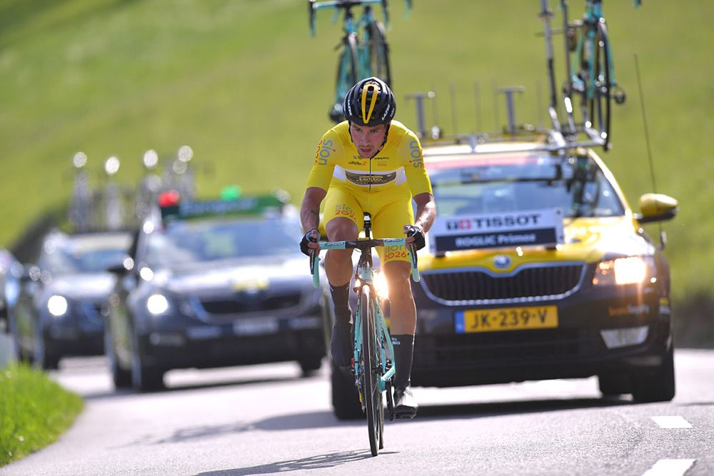 Primoz Roglic (Team LottoNL-Jumbo) was second in the stage 3 time trial and stays in the lead at Tour de Romandie