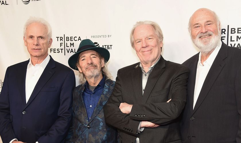 Christopher Guest, Harry Shearer, Michael McKean and Rob Reiner attend 'Anniversary Film: This is Spinal Tap-35 Years' at Beacon Theatre on April 27, 2019 in New York City