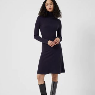 French Connection a-line navy dress