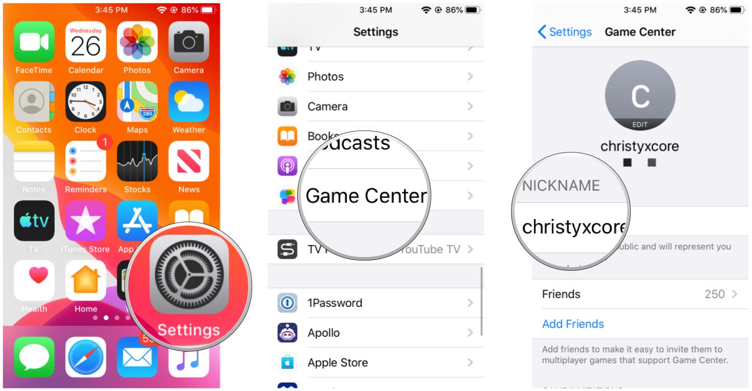 Game center apple