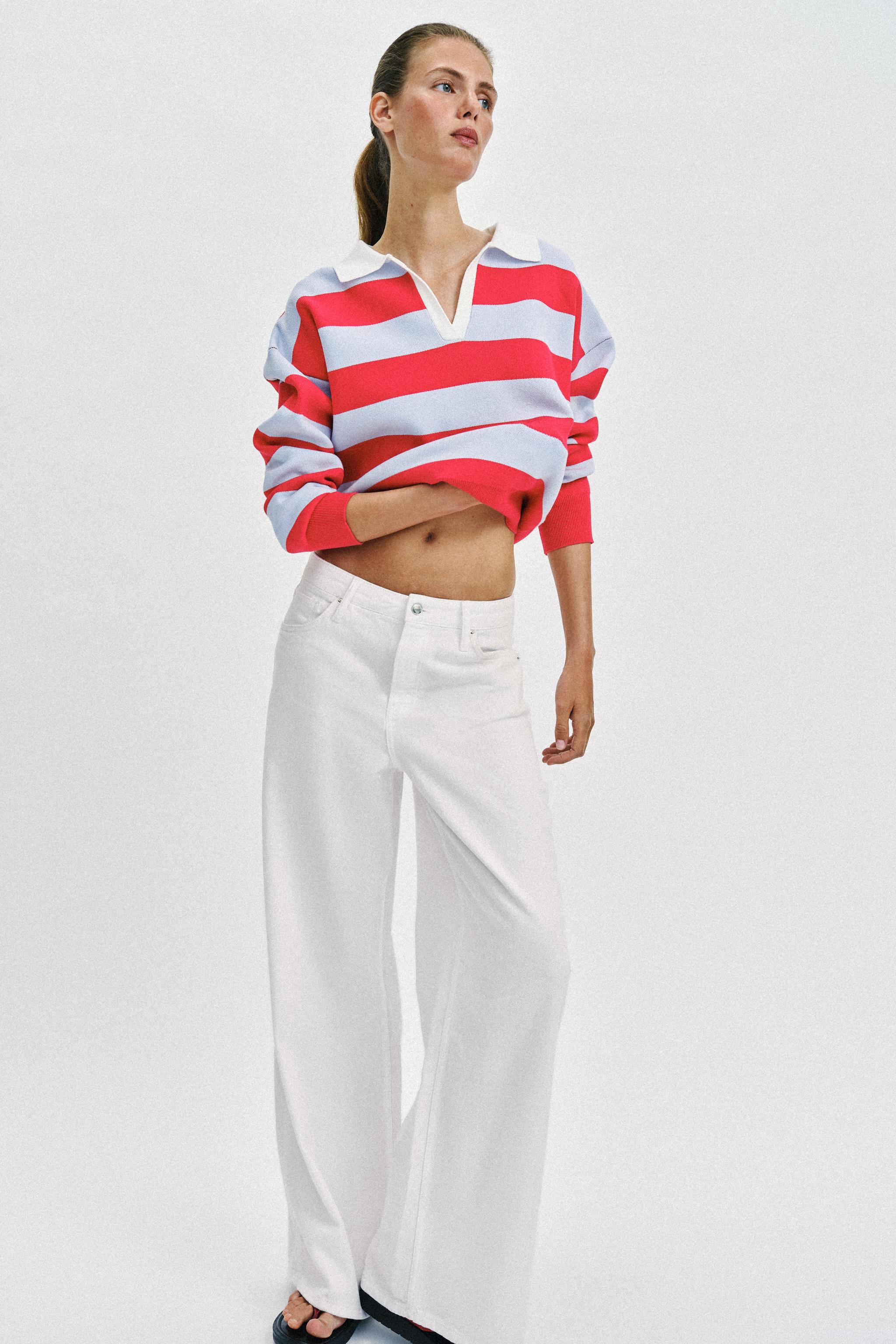 Striped Knit Polo