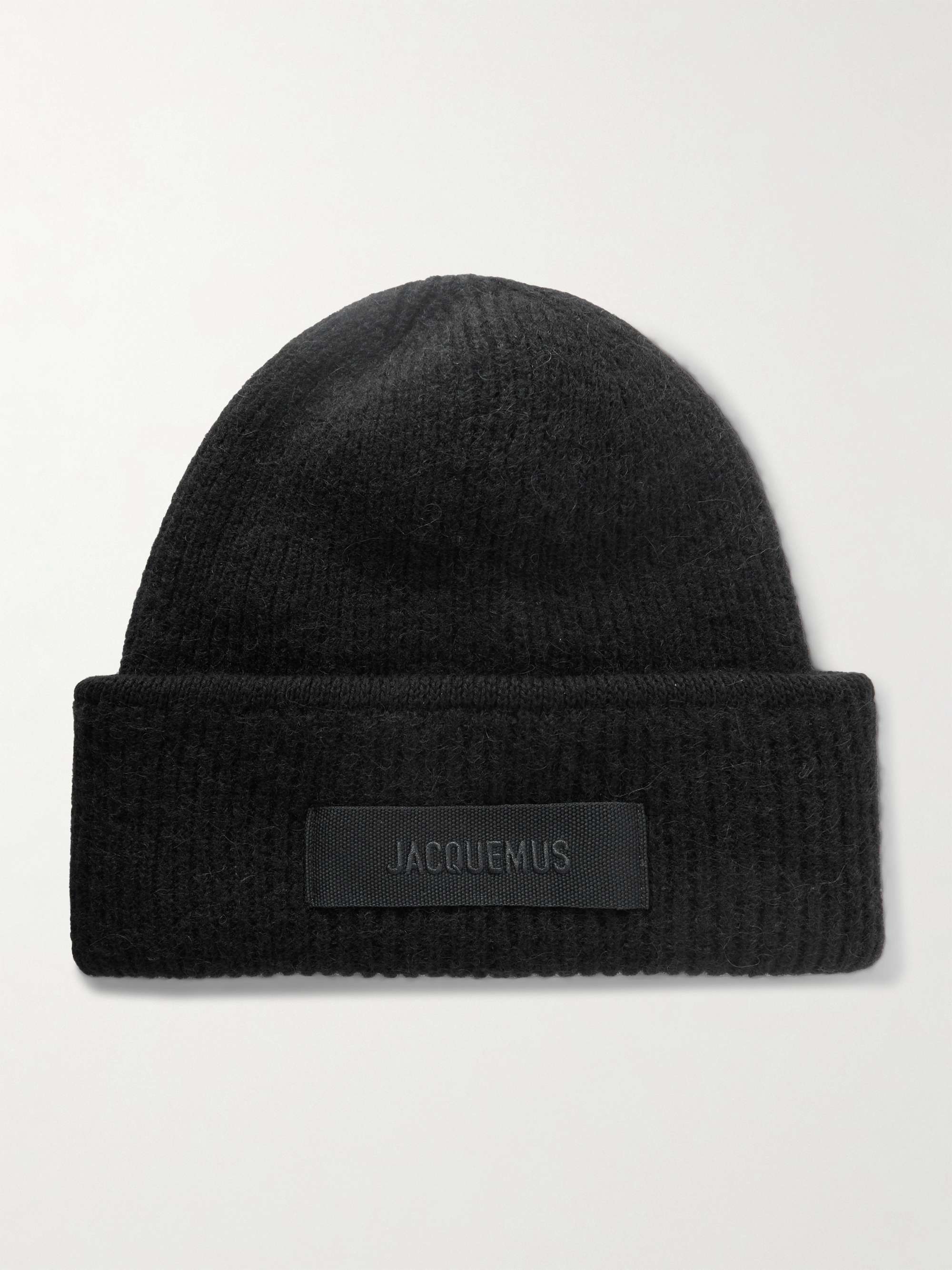 Le Bonnet Grosgrain-Trimmed Ribbed-Knit Beanie