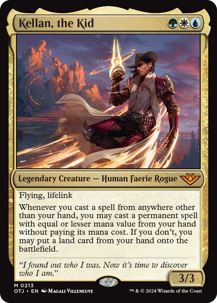 Kellan the kid card from MTG Outlaws of Thunder Junction