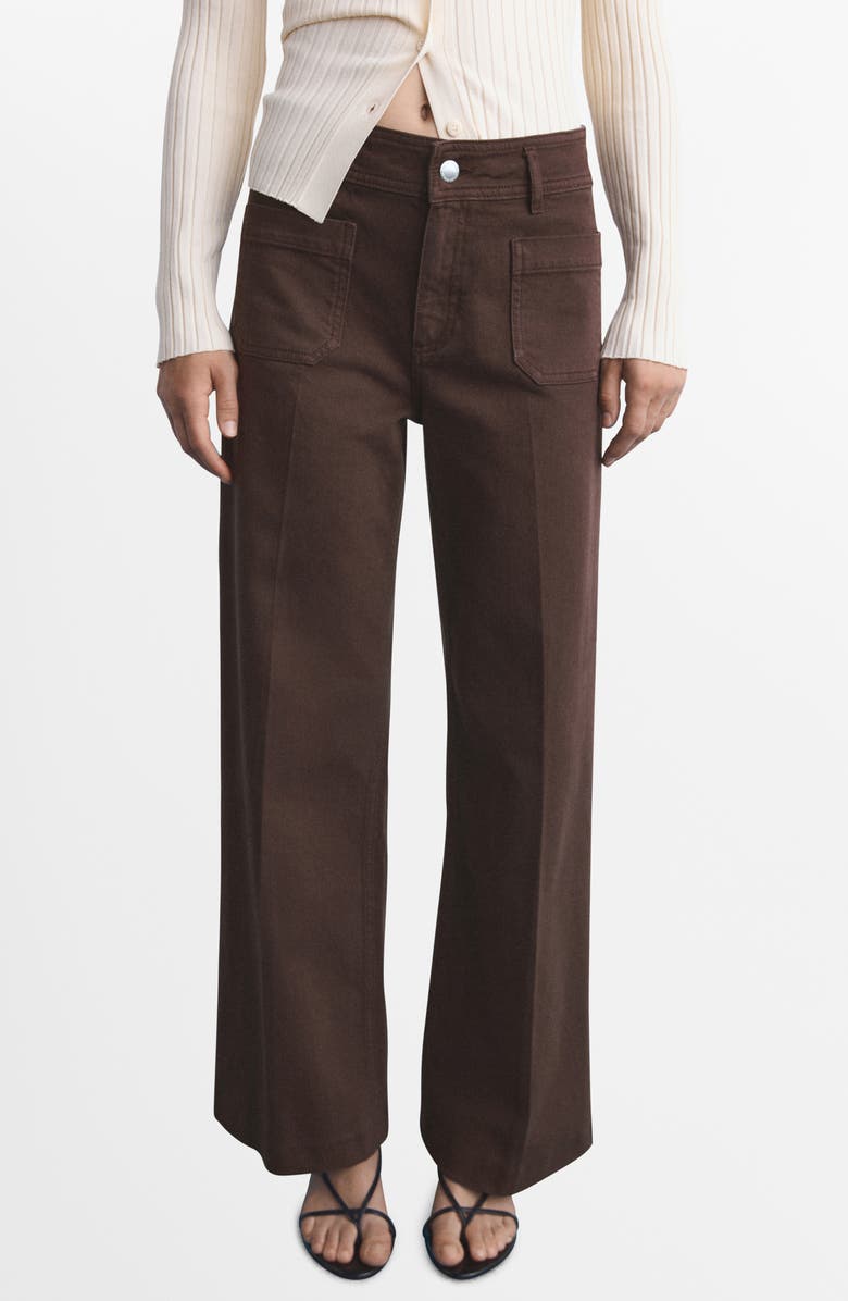 Jessie Patch Pocket Wide Leg Jeans