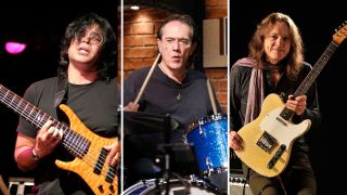 Photo of Jimmy HASLIP, Drummer Vinnie Colaiuta, American blues, jazz and rock guitarist Robben Ford 