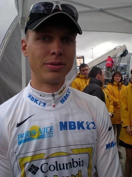 Tony Martin has the white jersey