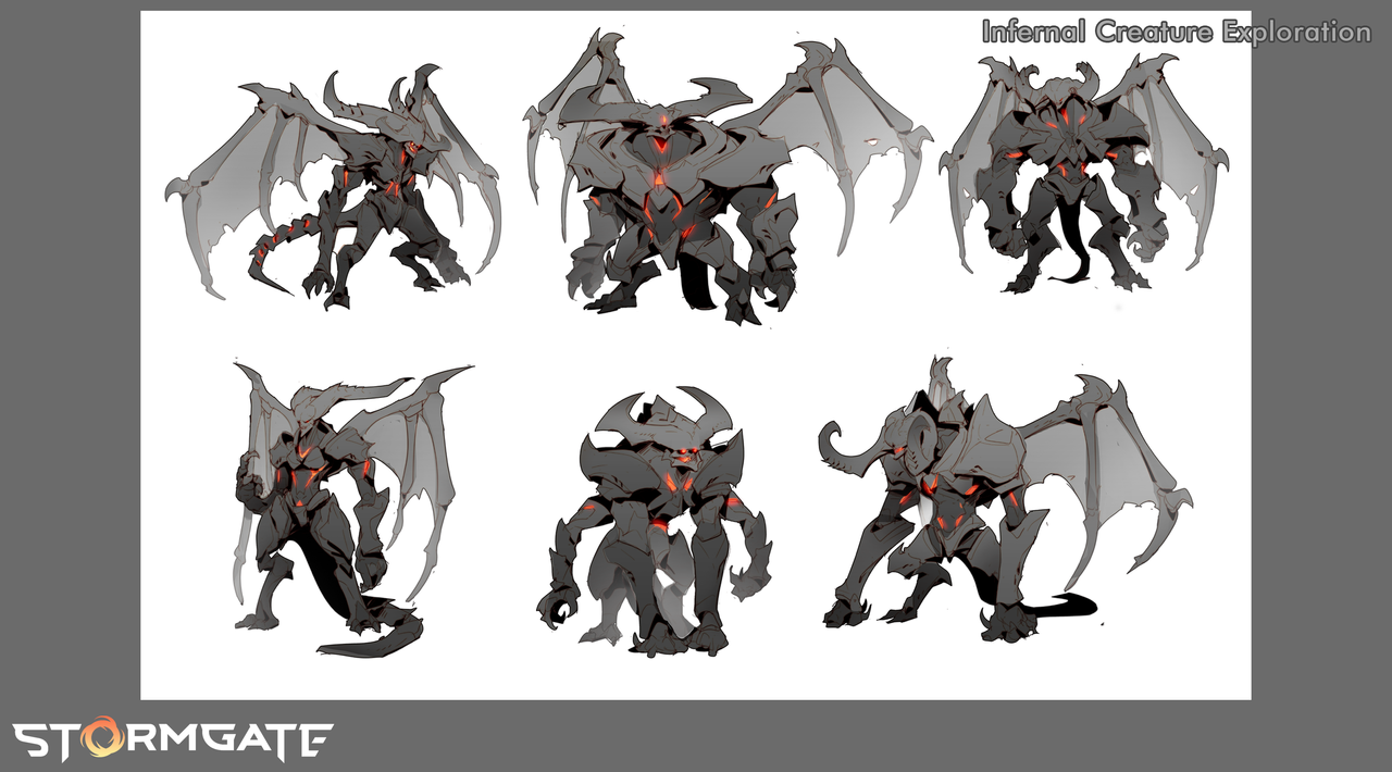 Stormgate concept art and early renders