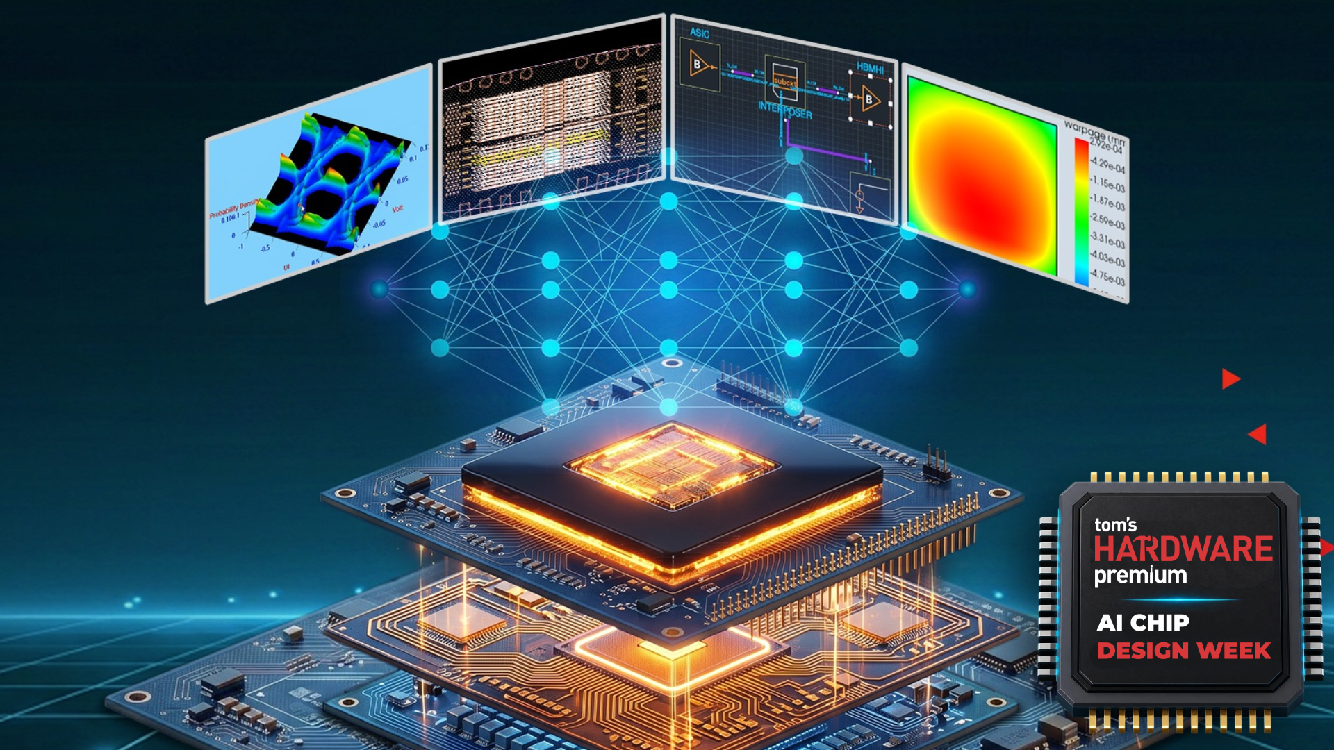 AI Chip Design Render showcasing workflows