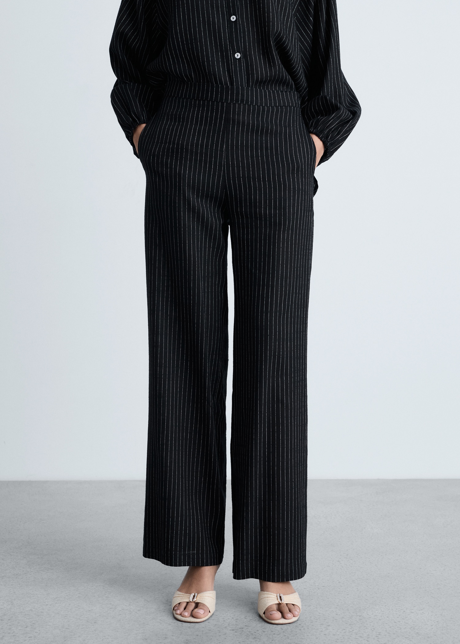 Straight Striped Trousers - Women | Mango United Kingdom