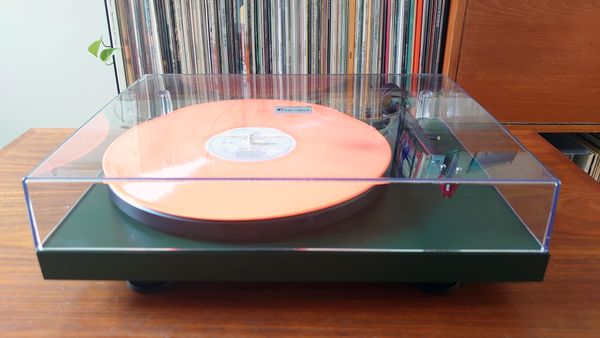 Pro-Ject Debut Carbon Evo on a table
