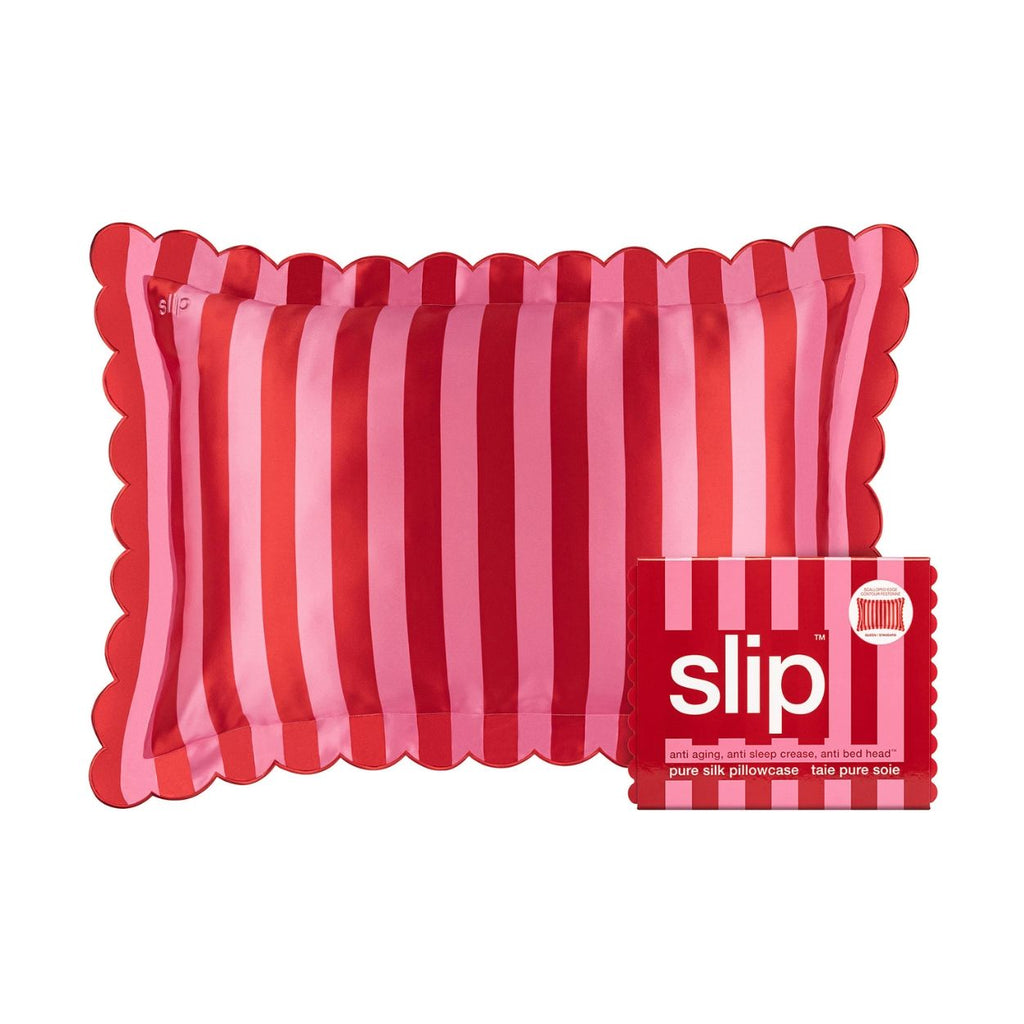 Pure Silk Queen Pillowcase With Scalloped Edge