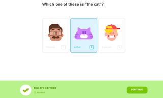 Duolingo lesson interface
