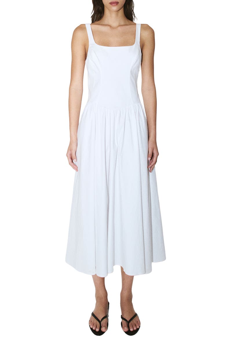 Starring Hailey Bieber Cutout Back Detail Cotton Blend Dress