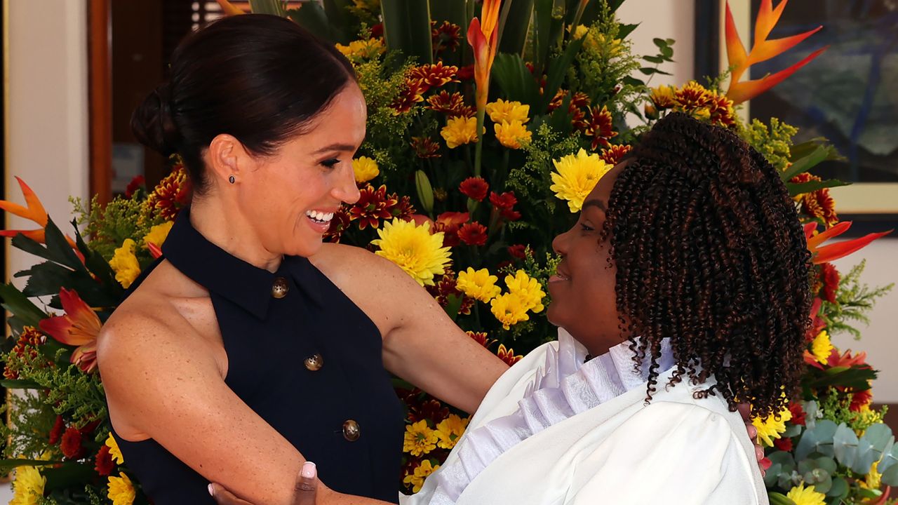 Meghan Markle arrives in Colombia