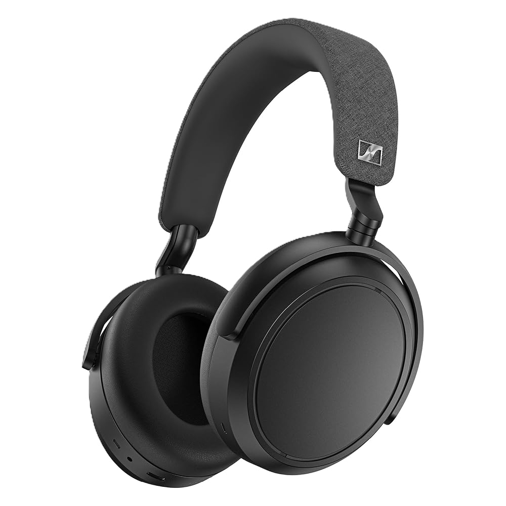 A white render of the Sennheiser Momentum 4.