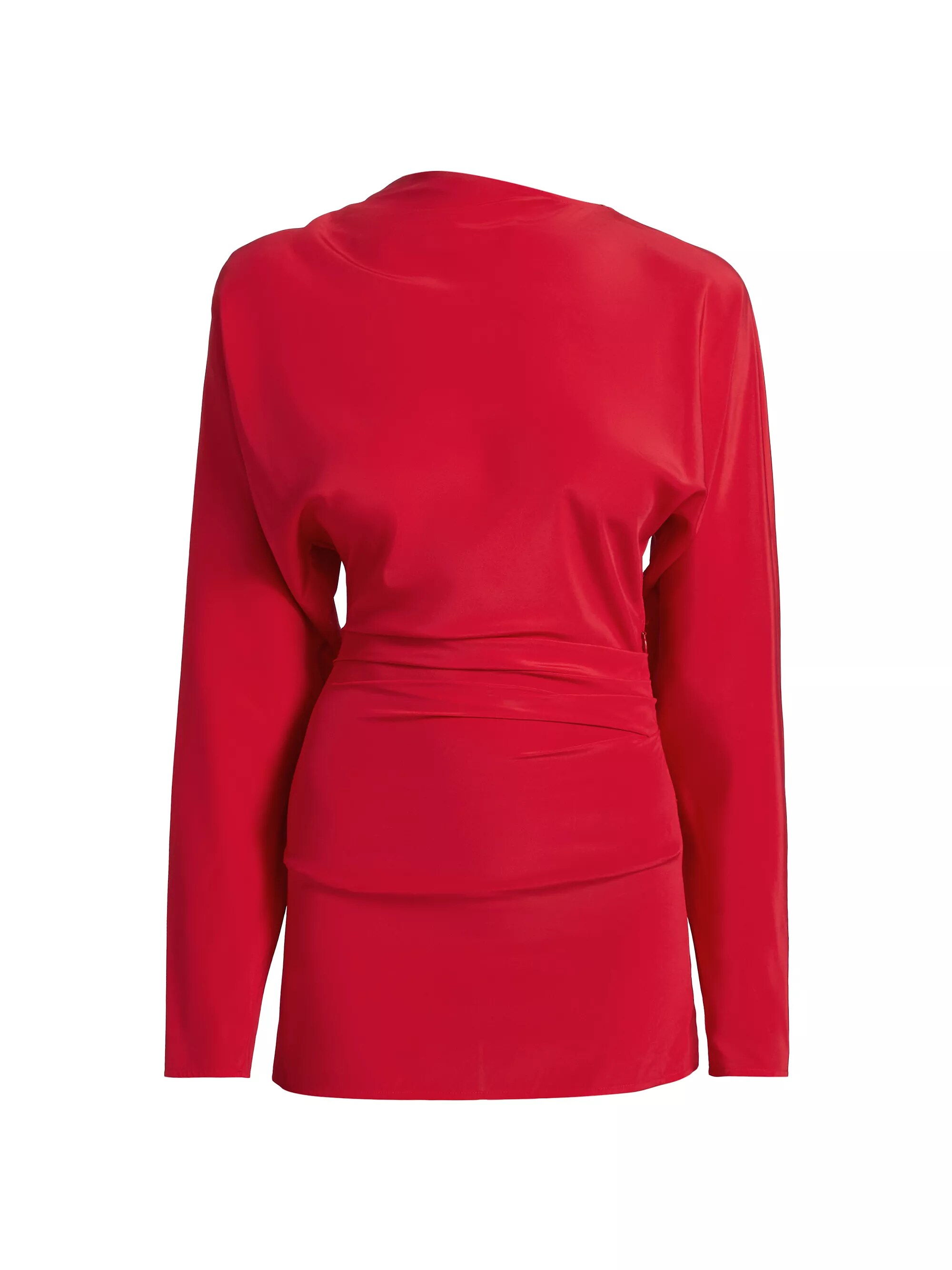 Keegan Stretch Silk-Blend Asymmetric Top