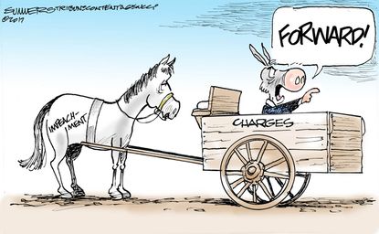 Political cartoon U.S. Trump investigation Democrats