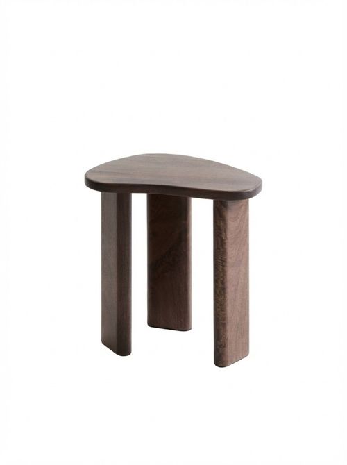 Mango Wood Side Table - Dark Brown