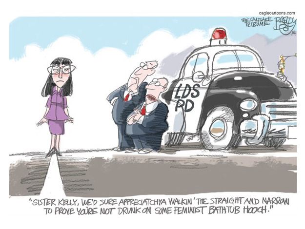 Editorial cartoon LDS Mormon women