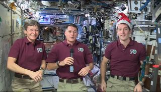 Astronauts Peggy Whitson, Shane Kimbrough and Thomas Pesquet discuss Christmas on the International Space Station.