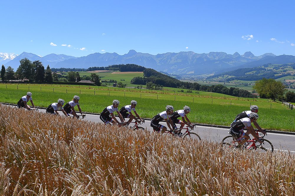 Trek-Segafredo ride during the second rest day at the Tour de France.