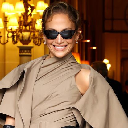 Jennifer Lopez styled sheer lace tights in her latest Instagram post